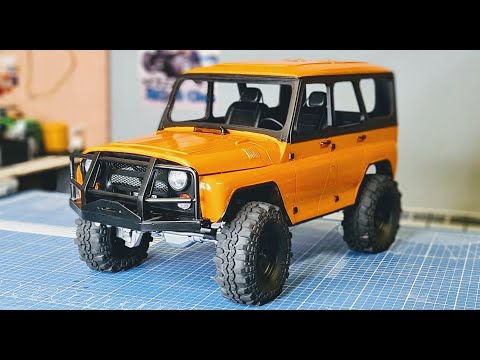 Видео: УАЗ на портальных мостах в масштабе 8.5. Добавил цвета