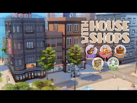 Видео: Дом с магазинами🛒│Строительство│House with Shops│SpeedBuild│NO CC [The Sims 4]