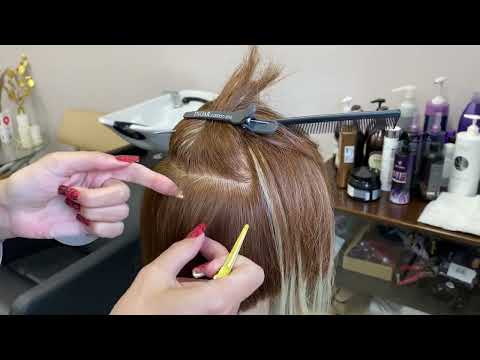 Видео: Кривые ряды в наращивании. Выделение базы под прядь.