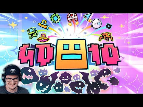 Видео: Geometry Dash 10 ЛЕТ ► Геометри Деш 10-Year Anniversary (ГД Новая Обнова ) | Реакция