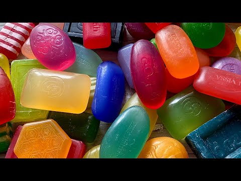 Видео: ASMR |  Cutting Glycerin Soap | Soap  Carving | Резка глицеринового мыла