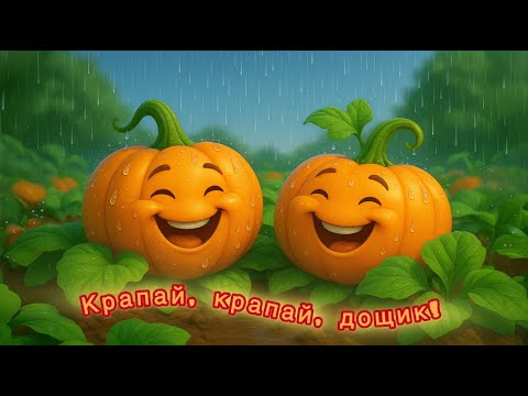 Видео: Крапай, крапай, дощик! – Весела дитяча пісенька (вчимо разом овочі)