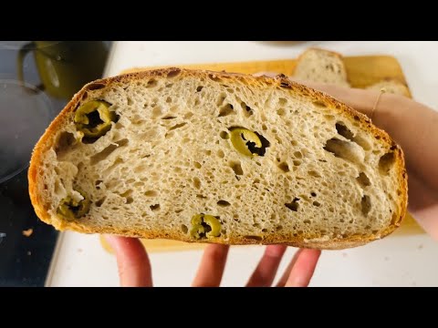 Видео: Давно ХОТЕЛА и только дошли руки | ХЛЕБ на закваске с ОЛИВКАМИ🤗