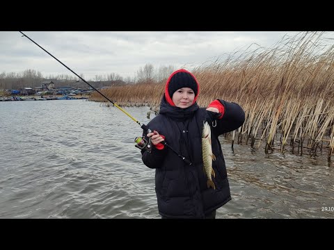 Видео: Первая щука дочки) 