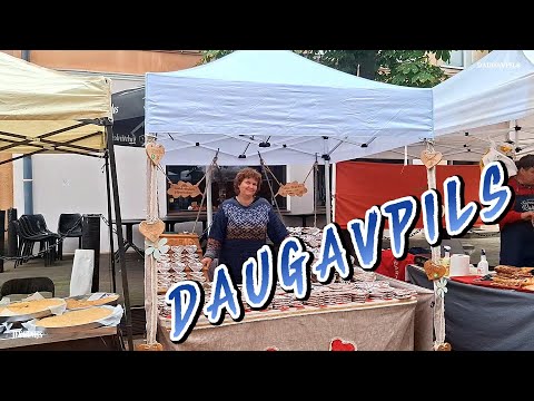 Видео: Latvija Daugavpils Rigas iela Традиционный субботний базарчик 20.09.2025