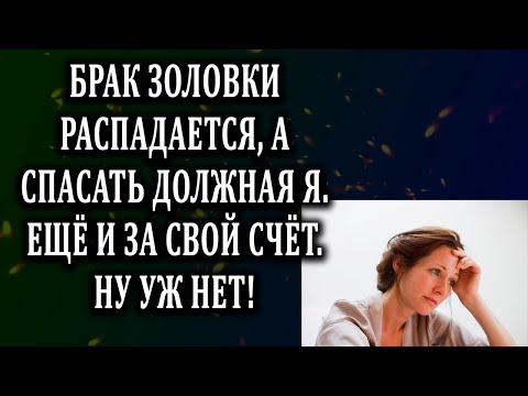 Видео: Истории из жизни Брак золовки распадается, но спасать мне  Жизненные истории  Аудио рассказы