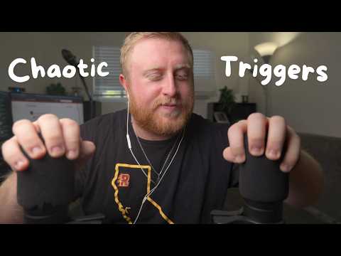 Видео: ASMR — быстрые и агрессивные хаотичные триггеры | Звуки рук, микрофонные триггеры, постукивание