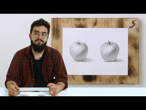 Видео: Экспресс-урок по графике «Яблоки» | Как нарисовать яблоко поэтапно