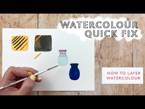 Видео: Как накладывать акварельные краски слоями