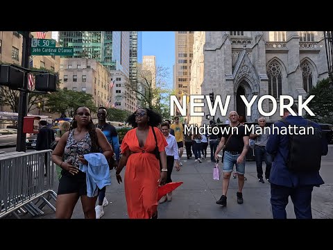Видео: New York - Walking tour Midtown Manhattan NYC 4К 60fps HDR