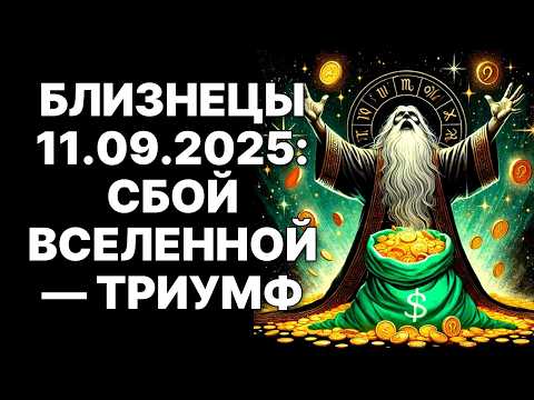 Видео: 🔴Близнецы♊, вас обманули❗ 11.09.2025: Сбой Вселенной – ваш ШОКИРУЮЩИЙ путь к богатству😱😉❗