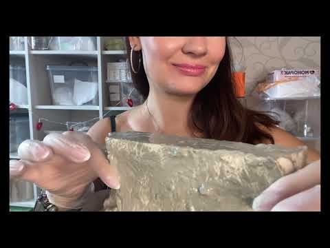 Видео: ASMR crunch of wet chalk/ кирпичик из мела Добрый в соленой пасте 🧱💦+ бонус сухой хруст#asmr