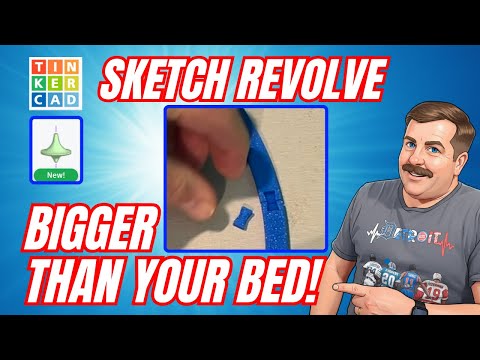 Видео: Делаем большие детали: Tinkercad Dove Tail Sketch Revolve Track для TOPS! 💯🤯