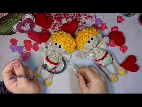 Видео: МК//Вязаная игрушка "Купидончик". Часть 4. Продолжение
