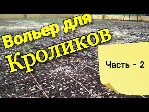 Видео: Строим вольер для кроликов.Часть - 2. Подкопа не будет!