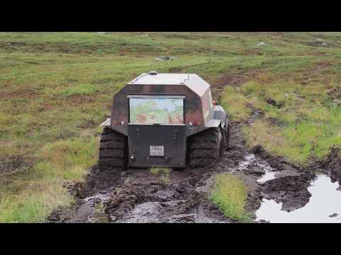 Видео: Вездеход Шерп засадили дважды. Russian ATV Sherp stuck down twice in Russian mud in swampy tundra