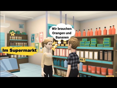Видео: В супермаркете / в магазине  | Учите немецкий с помощью диалогов