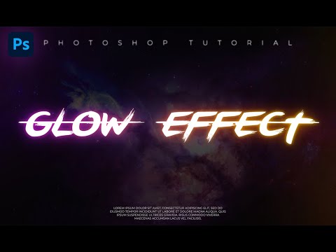 Видео: Как сделать светящийся текст в Фотошопе. Простые уроки Photoshop для новичков. Свечение текста