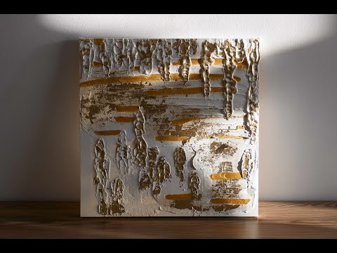 Видео: #15 Мастер класс по созданию интерьерной картины из #гипса