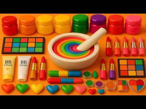 Видео: ASMR DIY слайм видео 🌈 Радужный облачный слайм с косметикой, тенями, уходом и блёстками