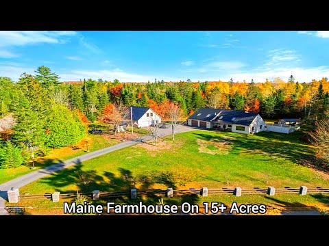 Видео: Фермерский дом в штате Мэн на участке более 15 акров | Недвижимость штата Мэн | Фермы Новой Англи...