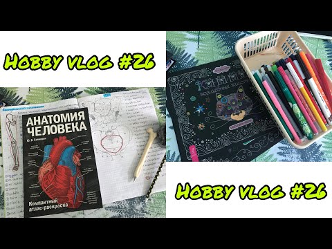 Видео: ХОББИ-ВЛОГ #26// Блокнот по раскраскам// Новый челлендж// Канцелярия для заканчивания