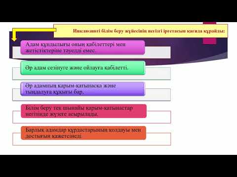 Видео: 1 Инклюзивті білім беру  моделі