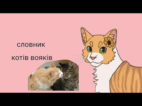 Видео: словник котів вояків || #warriorcats #котивояки #warriors