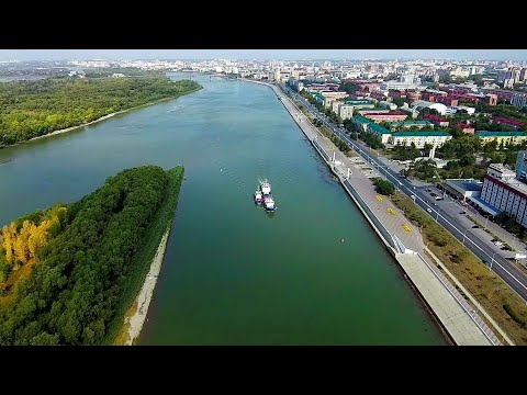 Видео: Полет над Иртышом через Омск от железнодорожного моста до мкр.Лукьяновка🔥