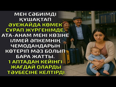 Видео: «МЕН СӘБИІМДІ ҚҰШАҚТАП ӘУЕЖАЙДА КӨМЕК СҰРАП ЖҮРГЕНІМДЕ, АТА-АНАМ МЕНІ КӨЗІНЕ ІЛМЕЙ, ӘПКЕМНІҢ ЧЕМОДАН