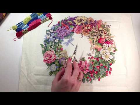 Видео: 1. Dimensions #35040 🌸 Wreath of all seasons/ Готовая работа