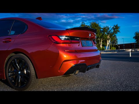Видео: Установка диффузора M Performance на BMW G20 3 серии 330e 320 330i 320d 2020 года с M-sport