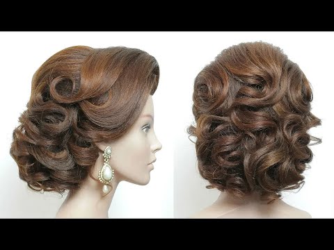 Видео: Новая красивая свадебная прическа для длинных волос. Свадебный пучок.