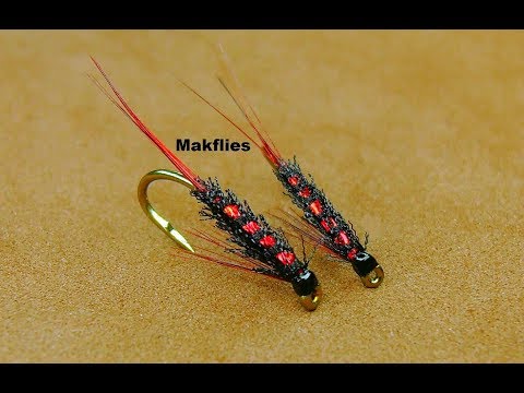 Видео: Завязывание мушек из голографической органзы Diawl Bach от Mak