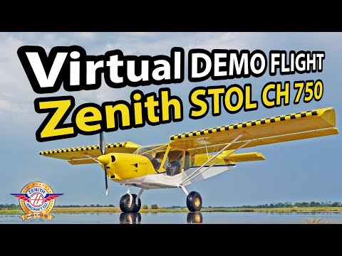 Видео: Виртуальный демонстрационный полет: легкий спортивный многоцелевой самолет Zenith STOL CH 750 "Sk...