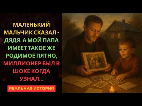 Видео: Мальчик сказал - Дядя, у моего папы такое же родимое пятно! Миллионер был потрясён, узнав правду