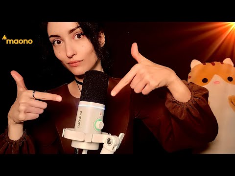 Видео: АСМР обзор микрофона MAONO PD200X🎤ножницы, звуки рта, шепот, визуал🎧