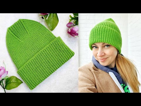 Видео: МК шапочка спицами на весну. С макушкой: Лопата, Флешка, Дорожка. Пряжа GAZZAL BABY WOOL. 3 МОТКА.