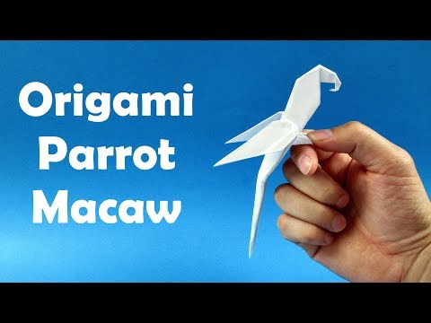Видео: Оригами попугай из бумаги (Manuel Sirgo)