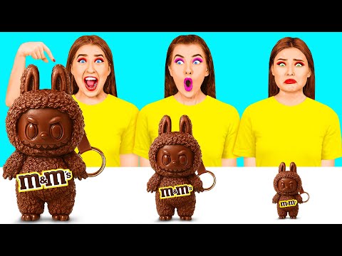 Видео: Большая, Средняя или Маленькая Тарелка Челлендж | Удивительные Лайфхаки и Хитрости от TeenChallenge