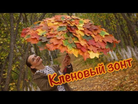 Видео: Осенние поделки. Кленовый зонт