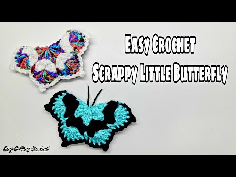 Видео: Быстрое и простое вязание крючком бабочки | Суперпростое руководство по вязанию крючком из лоскут...