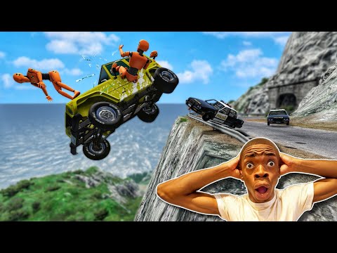 Видео: Машины против крутых дорог 😱 #6 - [BeamNG.Drive]