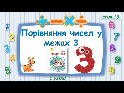 Видео: Порівняння чисел у межах 3