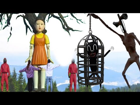 Видео: Сиреноголовый и Игра в Кальмара в реальной жизни Siren Head & Squid Game Все серии