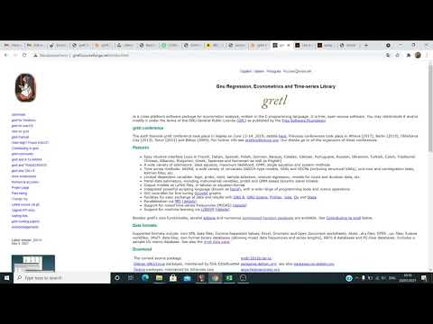 Видео: 1. Знакомство с Gretl: открываем файлы данных