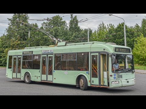 Видео: Тралейбус Мінска АКСМ-321, парк. №5516, маршрут №61 (05.07.2025)