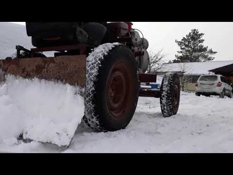 Видео: Первый снег против минитрактора и снова доработки