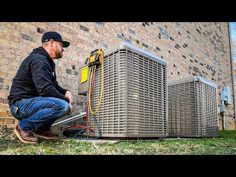 Видео: Помощь другому подрядчику в установке теплового насоса YORK | HVAC Life