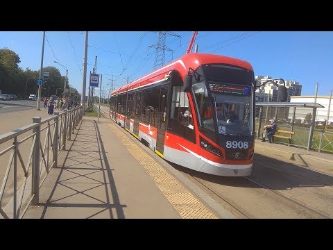 Видео: Трамвай, маршрут №60 71-931М "Витязь-М" б.8908 (17.08.2019) Санкт-Петербург